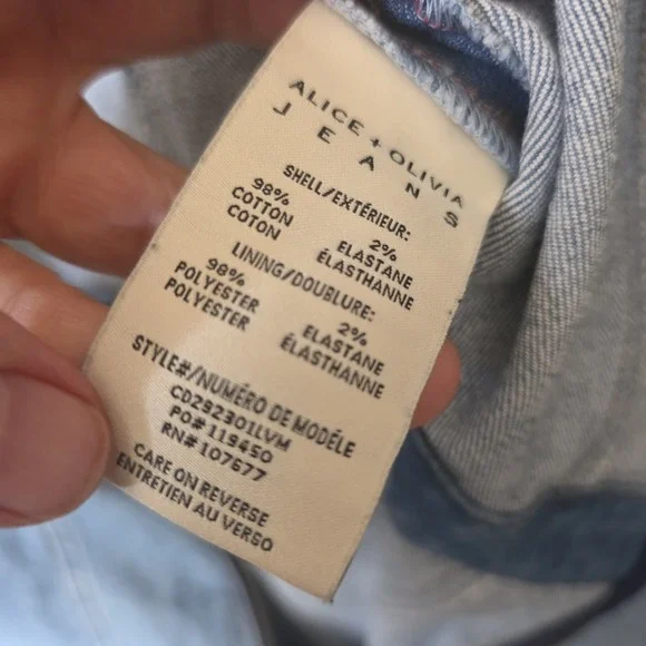 Alice & Olivia Jeans Romper Women's Size 27 Light Wash Sleeveless Zip Up Stretch - Picture 4 of 6